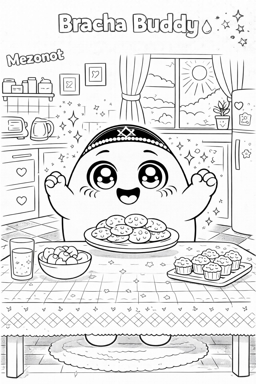 Mezonot coloring page