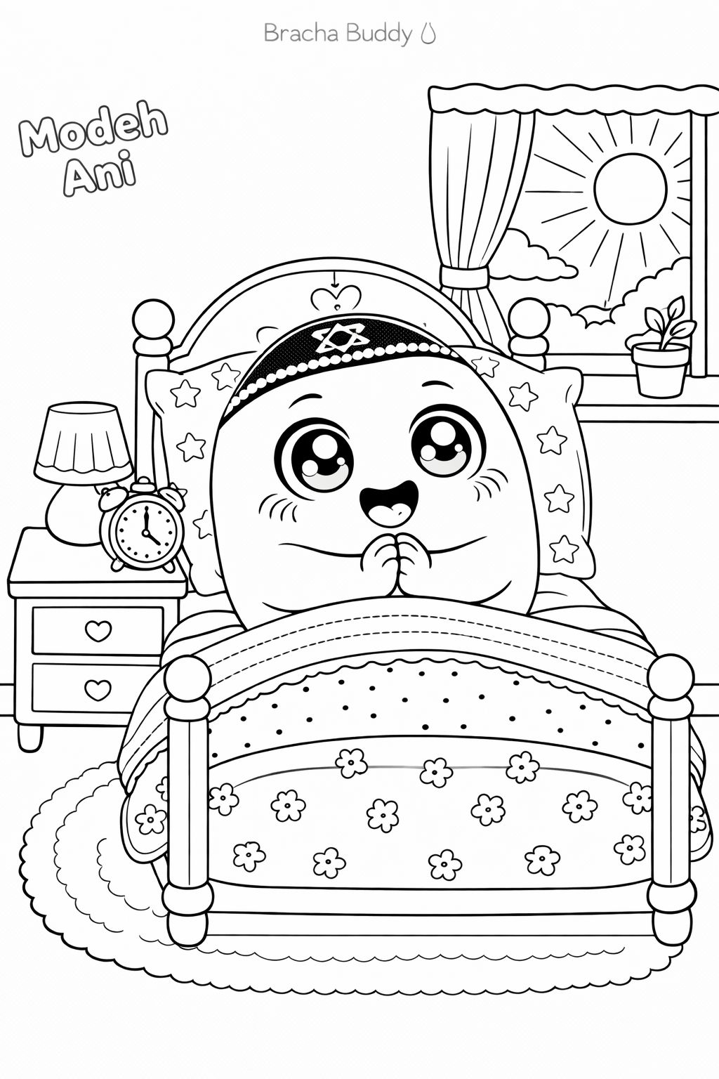Modeh Ani Boy coloring page