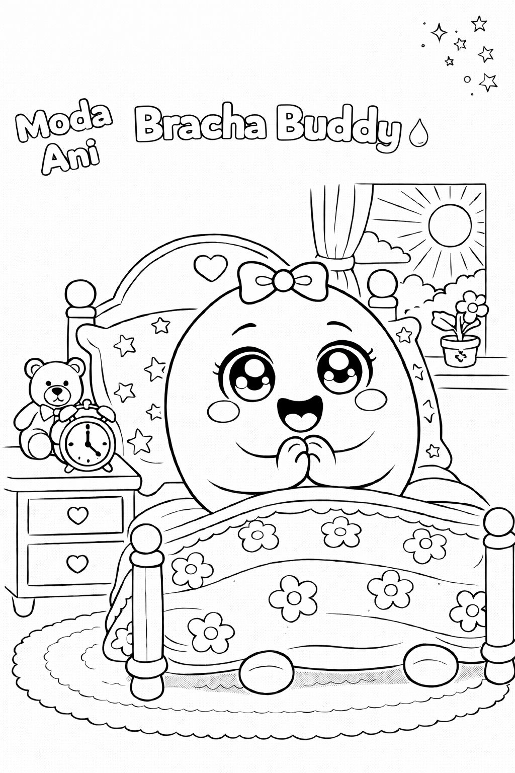 Modeh Ani Girl coloring page